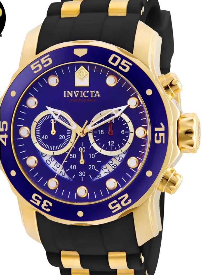 Invicta Pro Diver Scuba Men's Watch Chronograph- 48mm. Gold, Black (6983)
